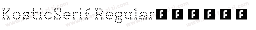 KosticSerif Regular字体转换